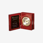 Rosewood Piano Finish Book Clock