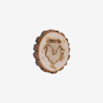 7" Old West Log Cottonwood Plaque