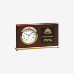 Rosewood Horizontal Desk Clock