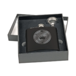 6 oz. Matte Black Stainless Steel Flask Set with Funnel