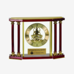 Executive 4 Pillar Piano Finish Clock