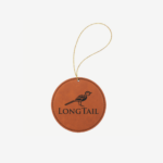Rawhide Leatherette Round Ornament