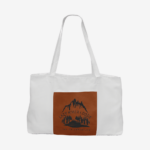 Rawhide Leatherette and Canvas Tote Bag