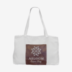 Rustic/Silver Leatherette and Canvas Tote Bag