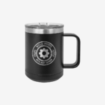 Black Polar Camel 15 oz. Coffee Mug with Clear Slider Lid