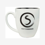 White/Black 16 oz. Bistro Ceramic Mug