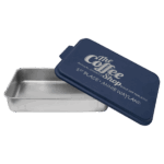 Aluminum Cake Pan with Navy Blue Powder Coated Lid