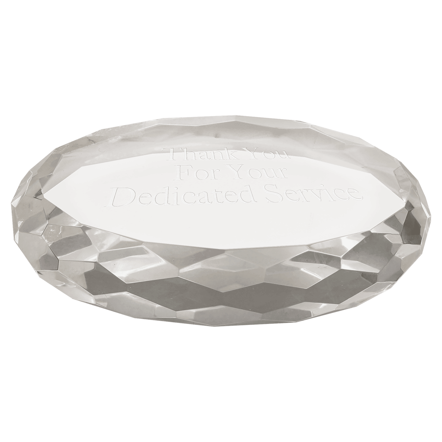 Premier Oval Crystal Paperweight