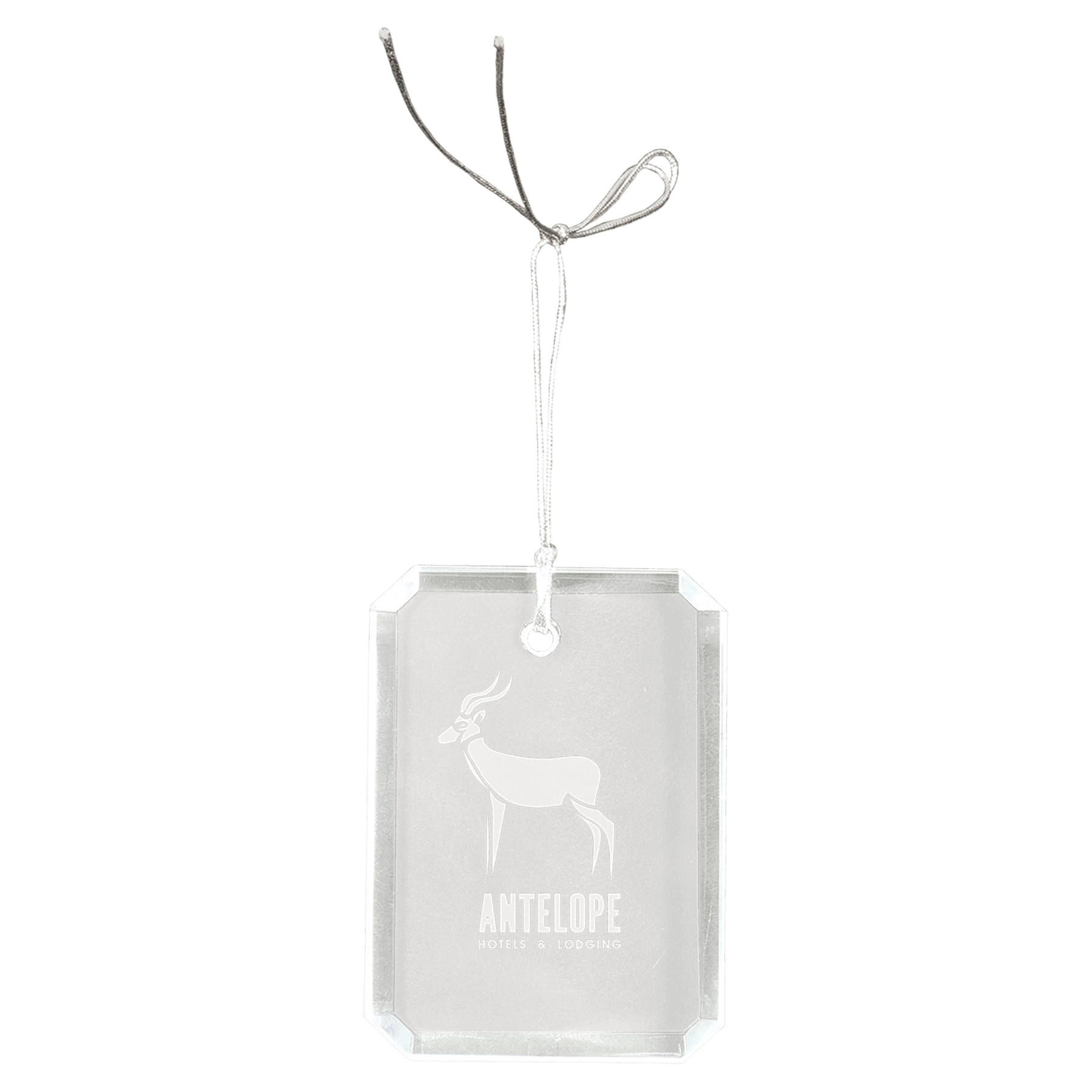 Premier Crystal Rectangle Clipped Corners Ornament