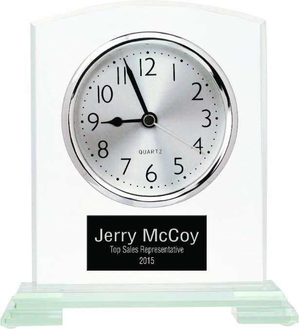 Square Arch Glass Clock