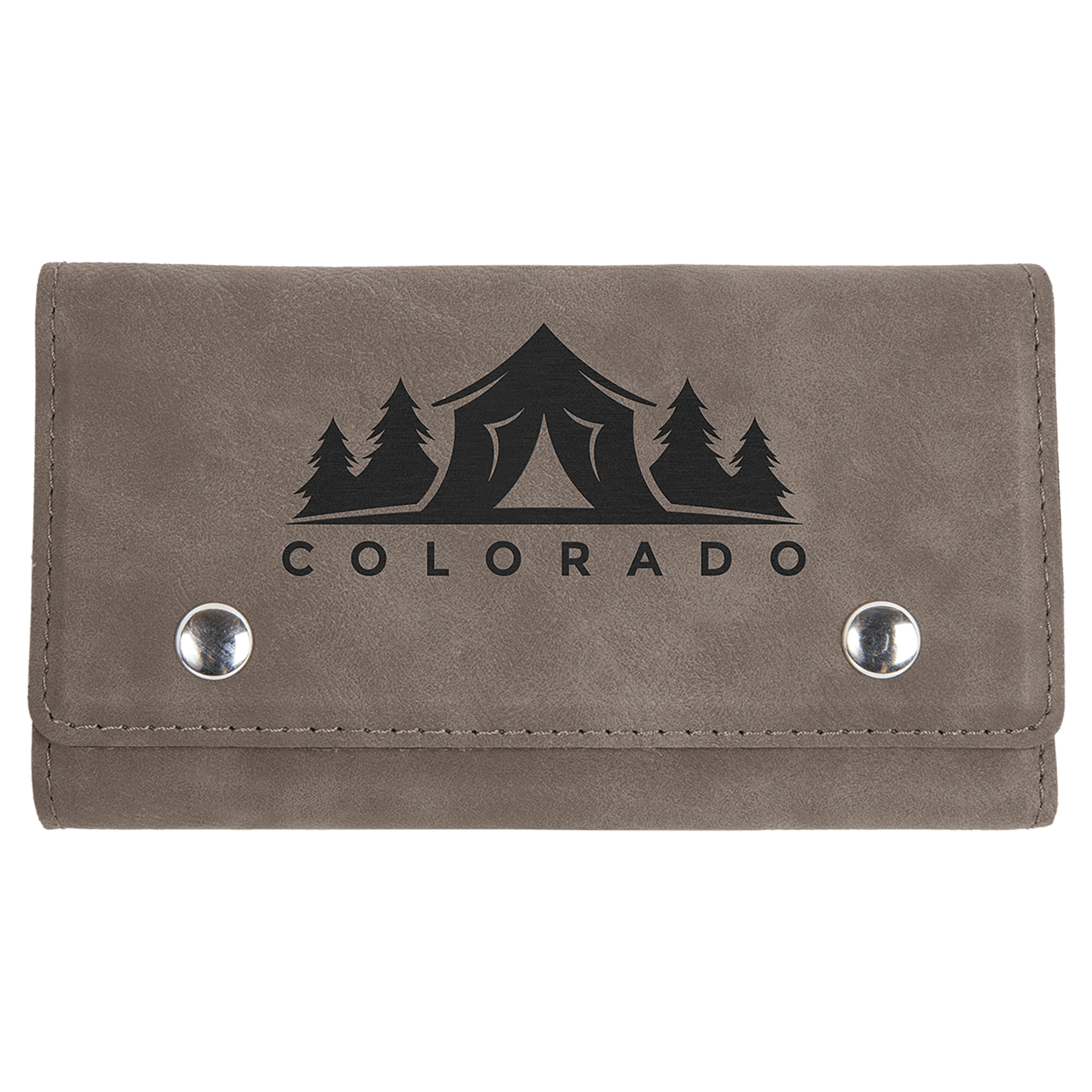 Gray Leatherette Card and Dice Set