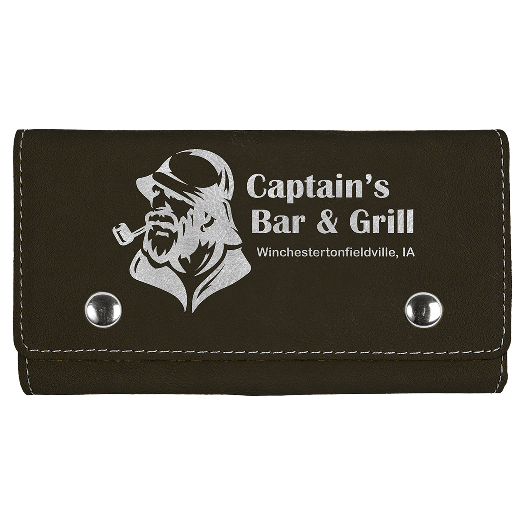 Black/Silver Leatherette Card and Dice Set