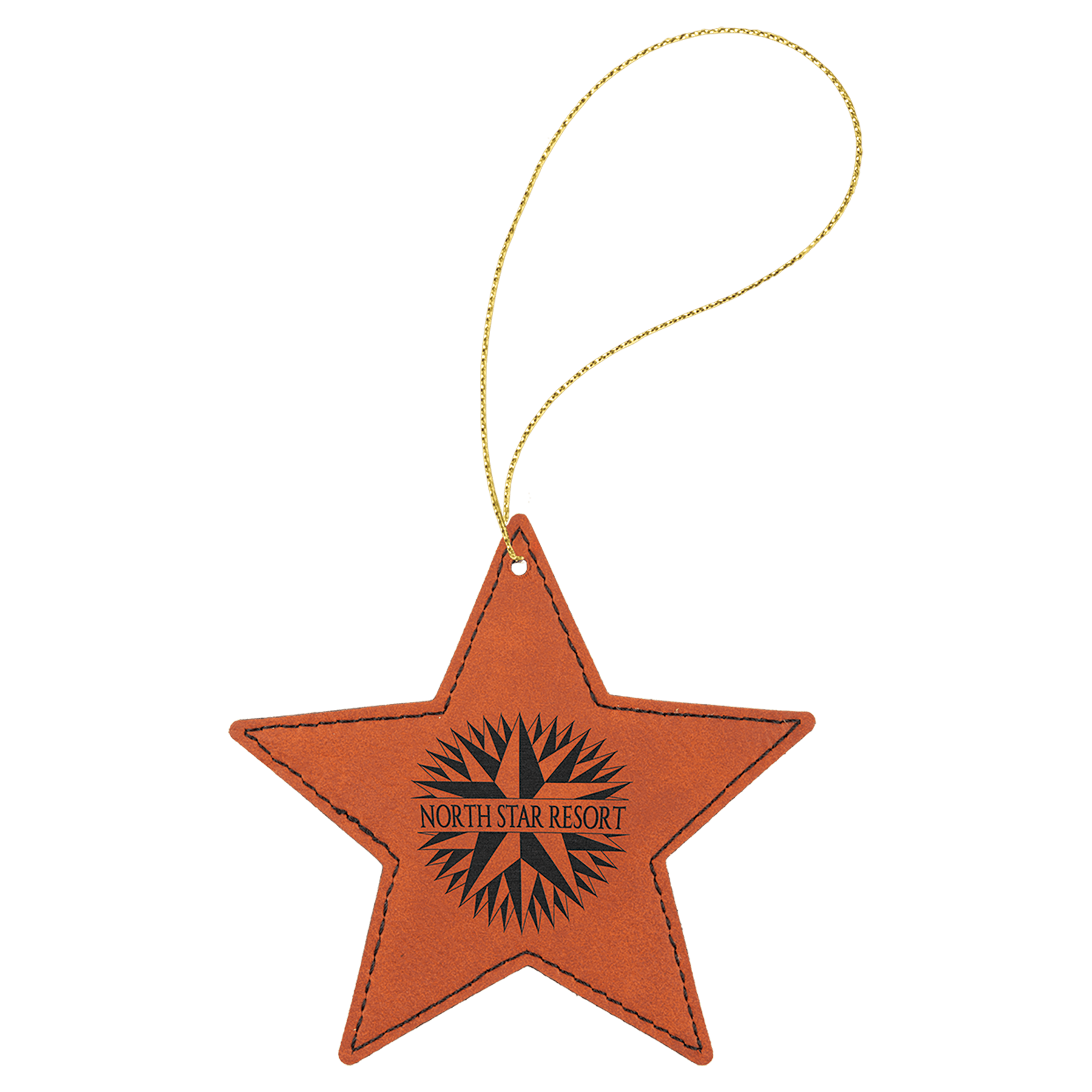 Rawhide Leatherette Star Ornament