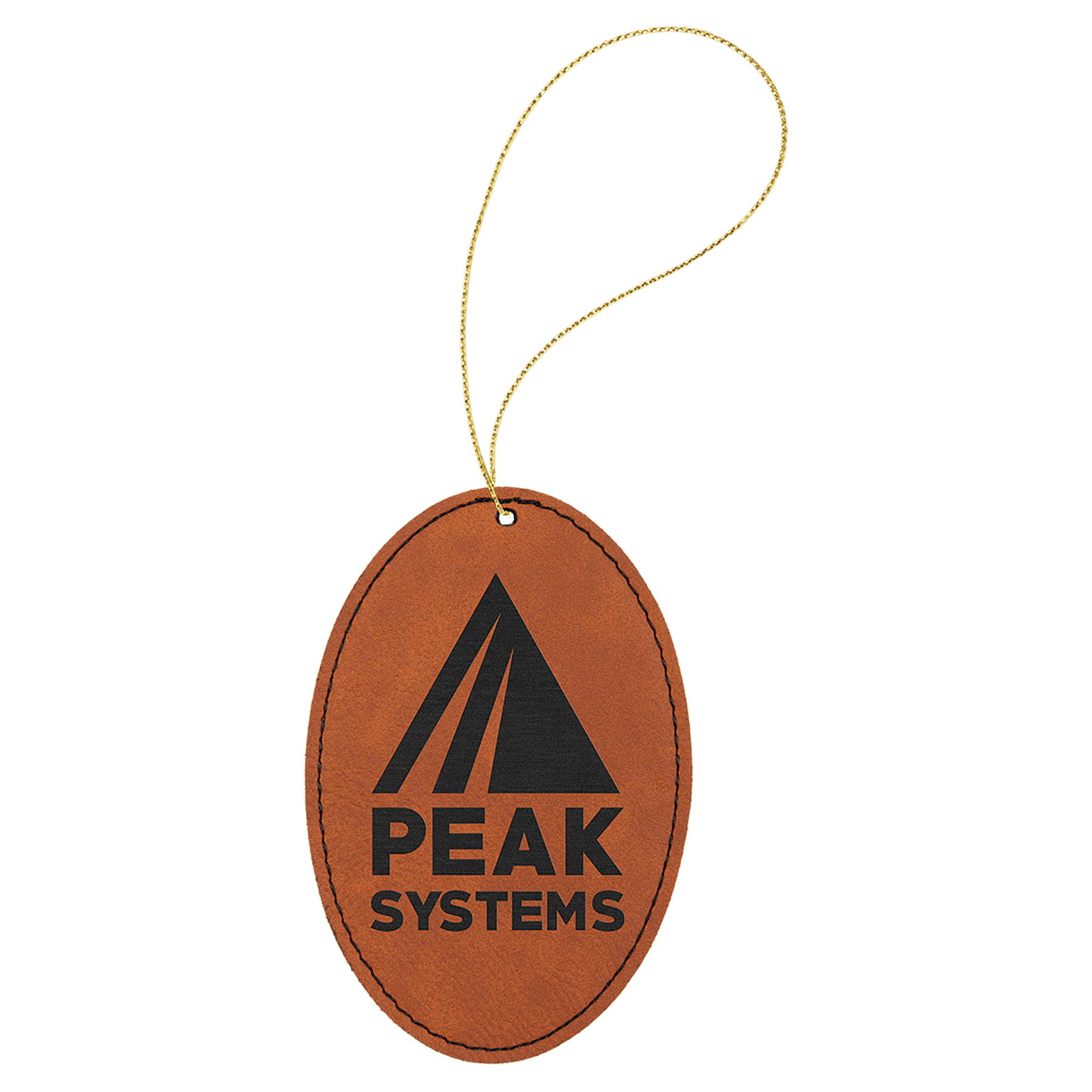 Rawhide Leatherette Oval Ornament