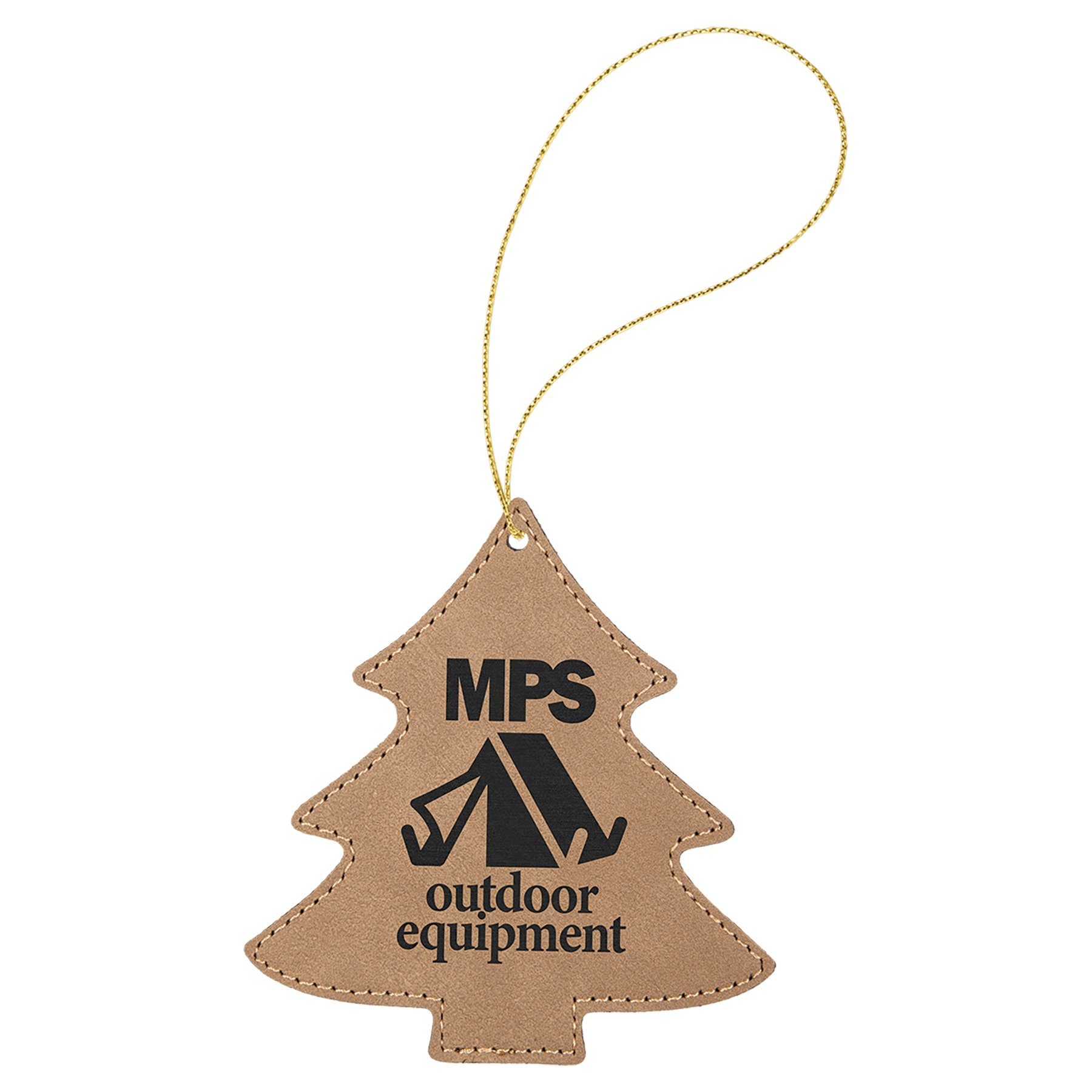 Light Brown Leatherette Tree Ornament
