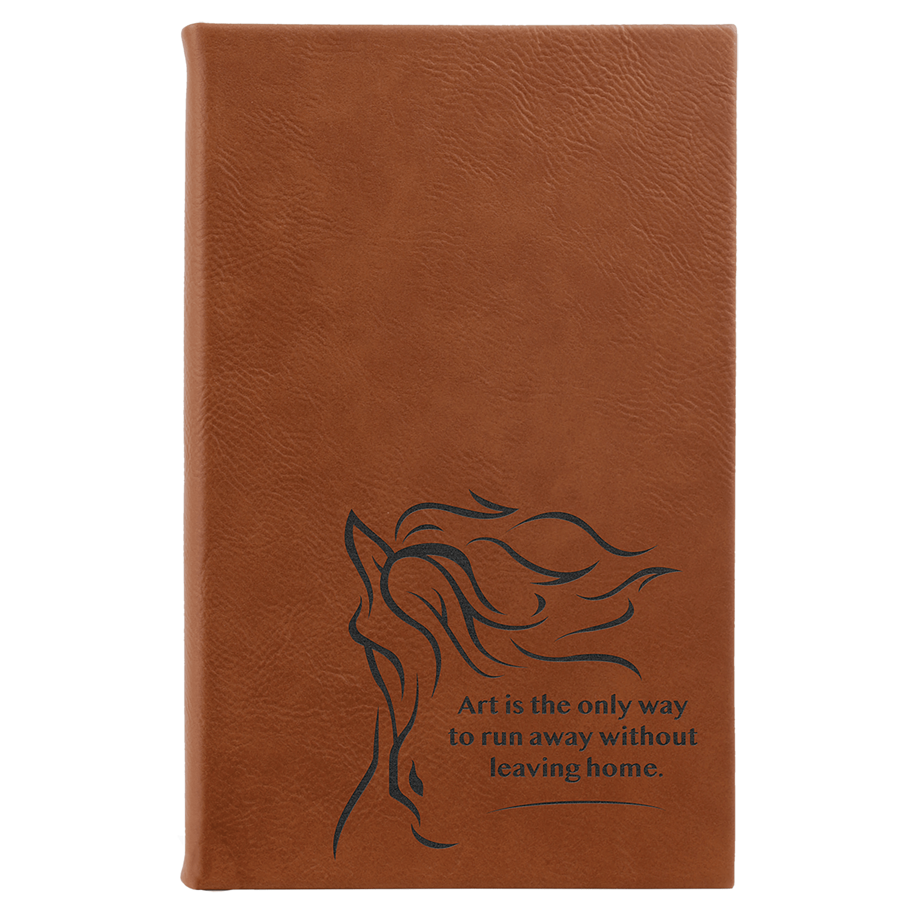 Rawhide Leatherette Sketch Book with White Unlined Paper