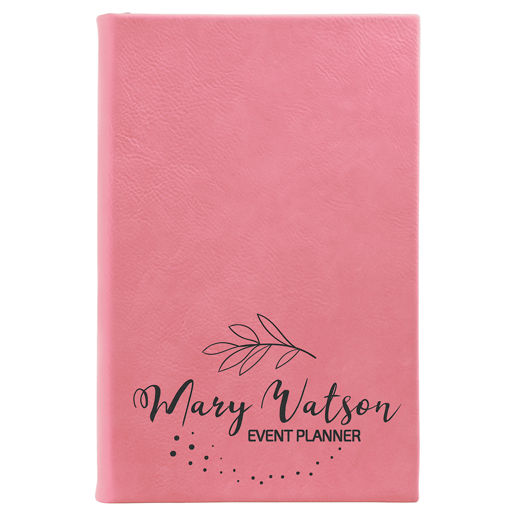 Pink Leatherette Sketch Book with White Unlined Paper