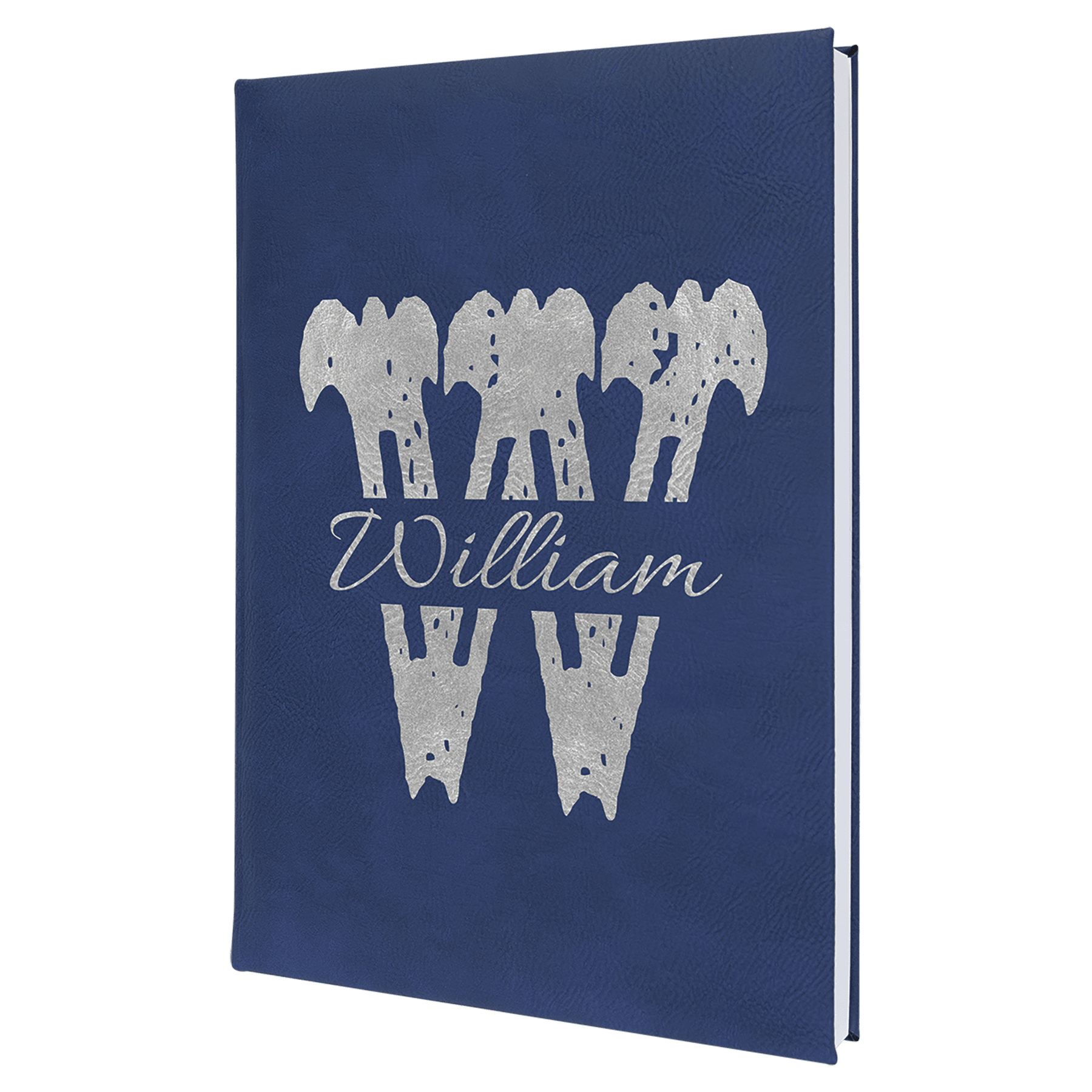 Blue/Silver Leatherette Journal