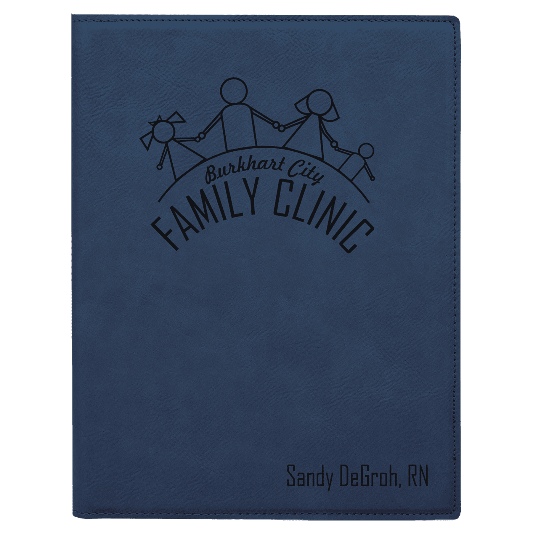 Blue Leatherette Portfolio