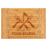 Bamboo Cutting Board with Butcher Block Inlay