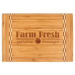 Bamboo Cutting Board with Butcher Block Inlay