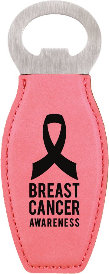 Pink Leatherette Magnetic Bottle Opener