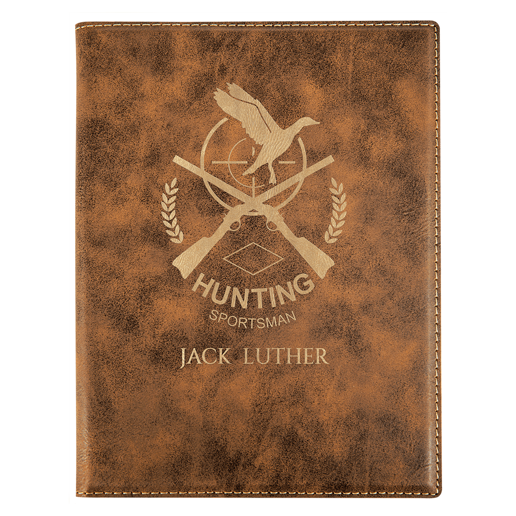 Rustic/Gold Leatherette Portfolio