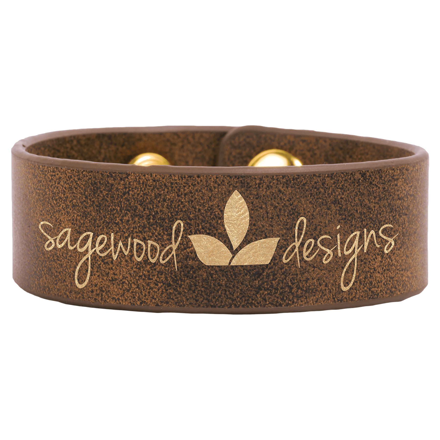 Rustic/Gold Leatherette Cuff Bracelet