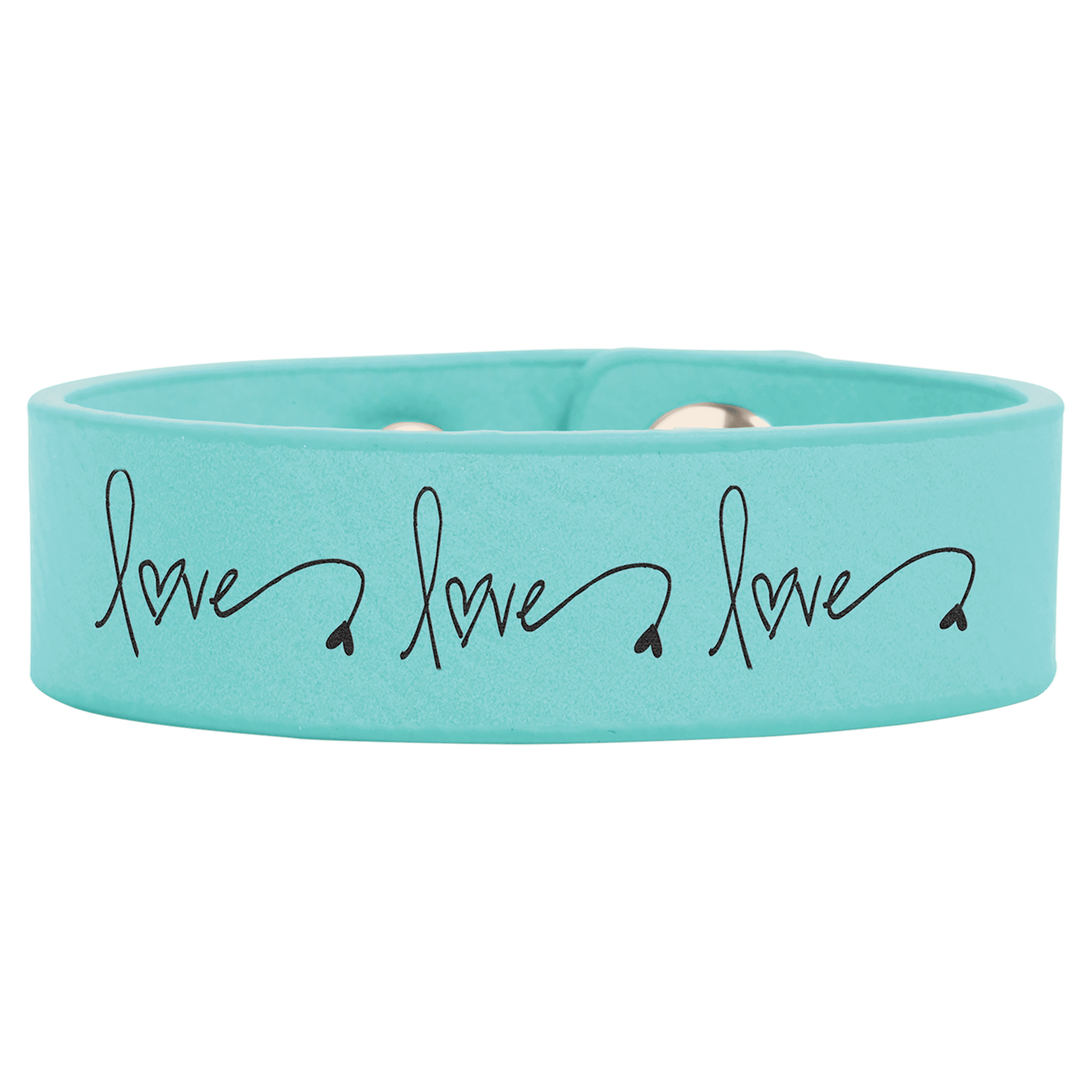 Teal Leatherette Youth Cuff Bracelet