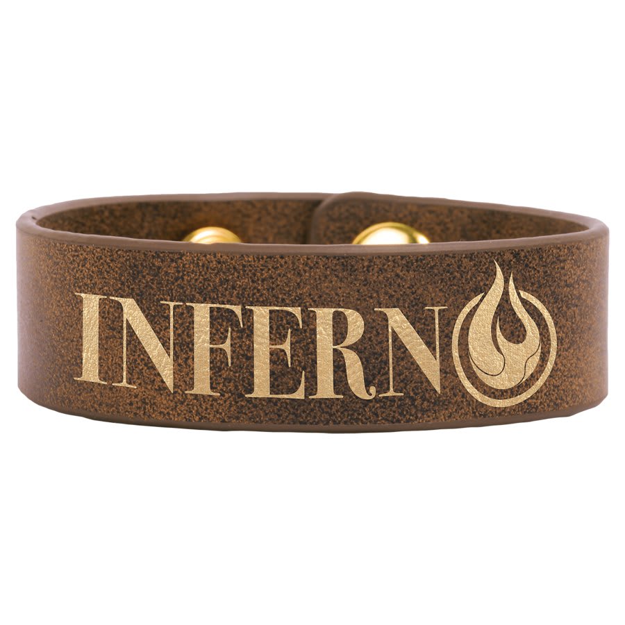 Rustic/Gold Leatherette Youth Cuff Bracelet