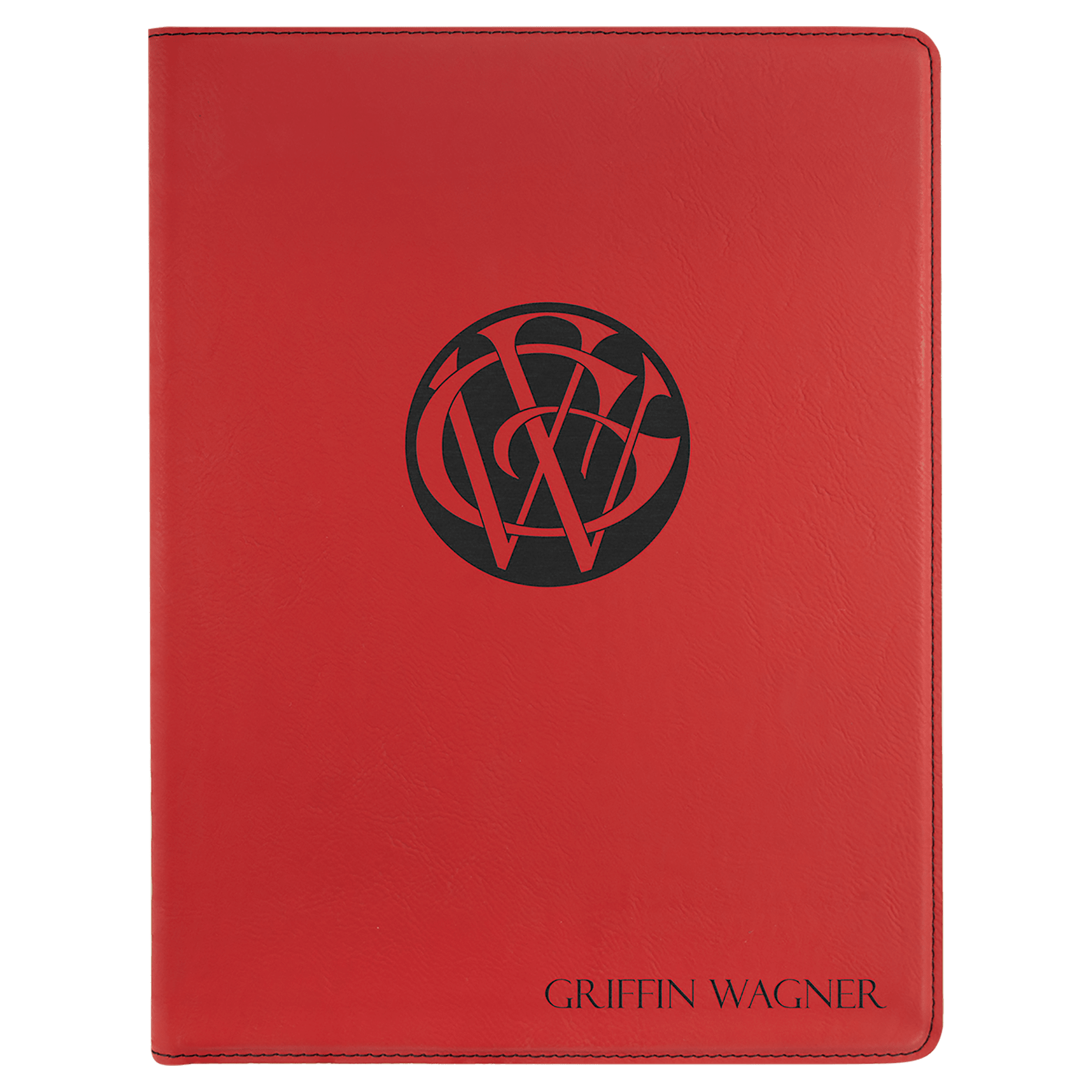 Red Leatherette Portfolio