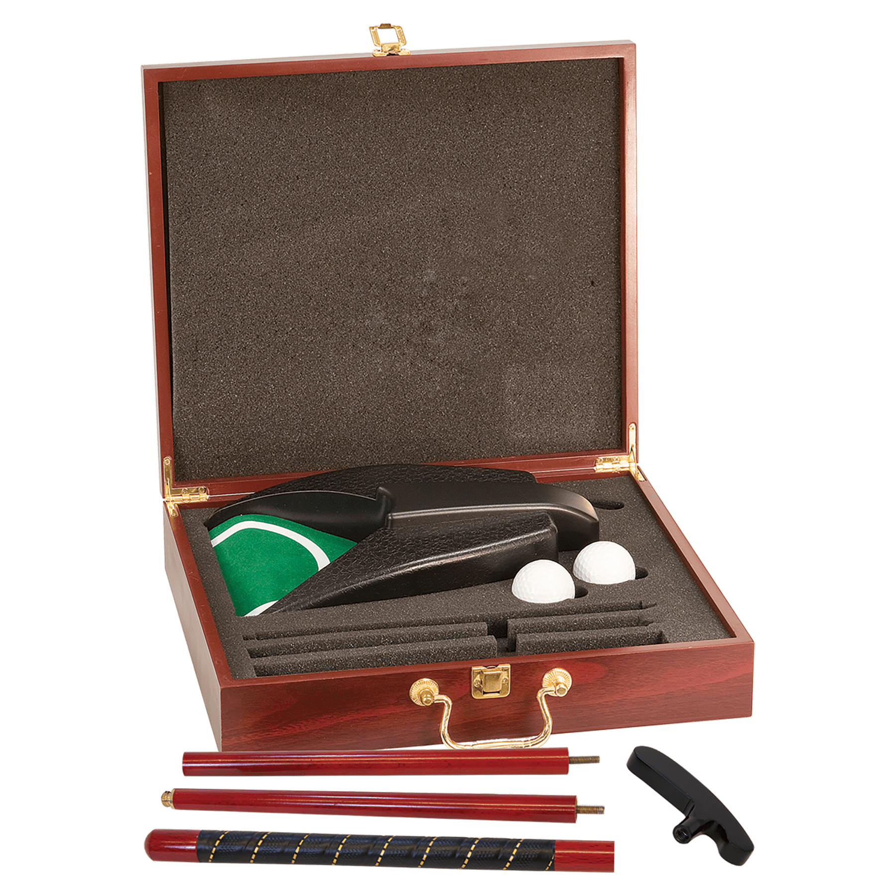 Rosewood Finish Executive Golf Gift Set