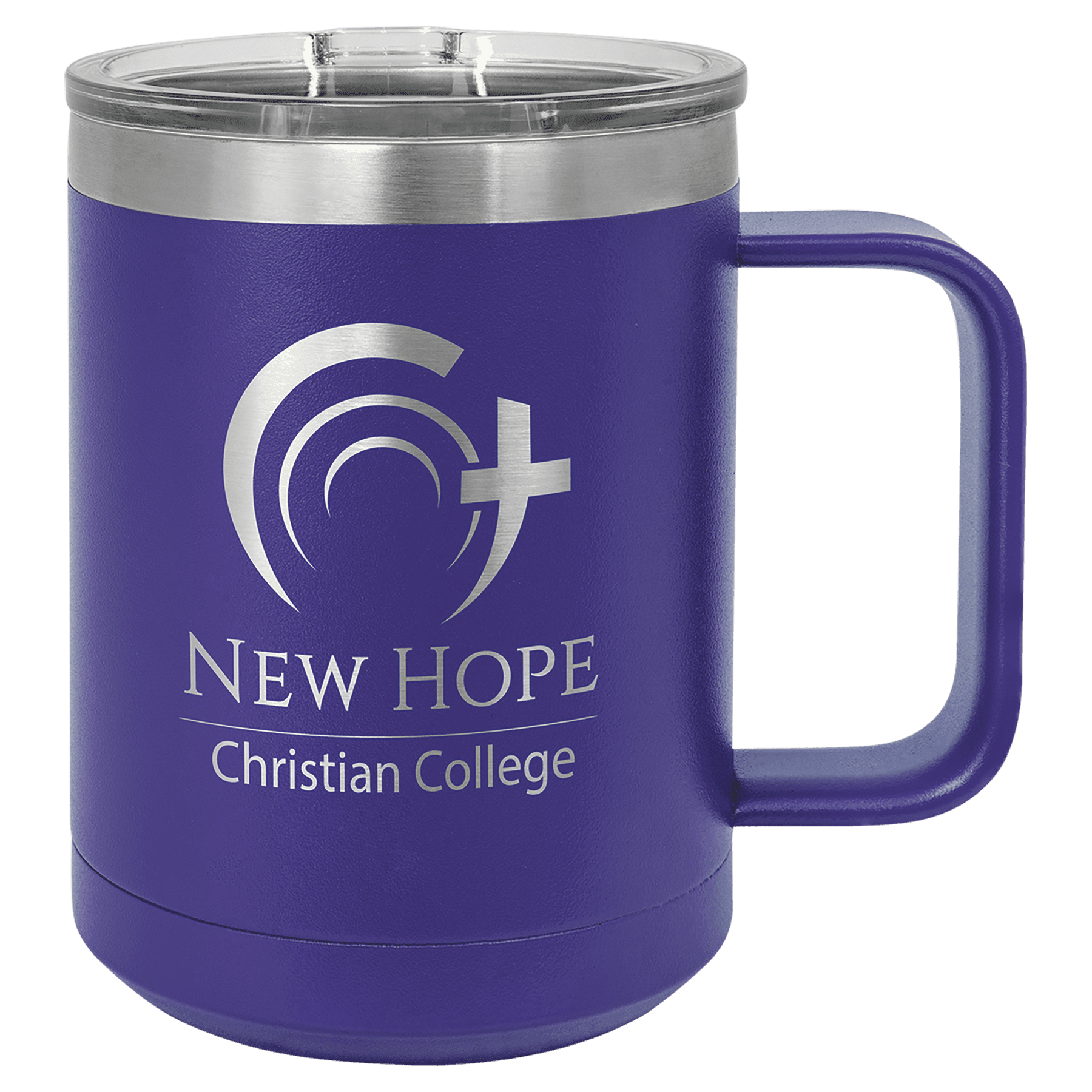 Purple Polar Camel 15 oz. Coffee Mug with Clear Slider Lid