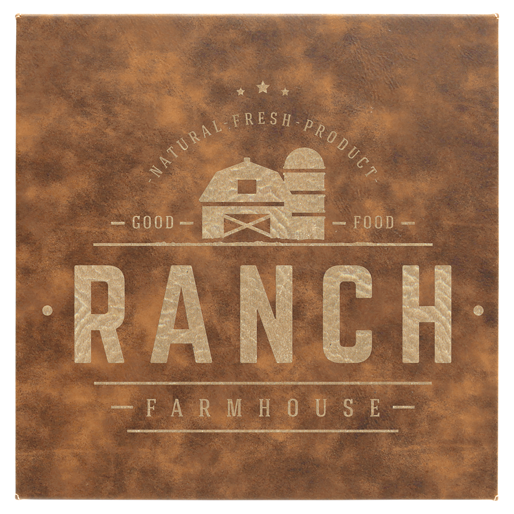 Rustic/Gold Leatherette Wall Decor/Signage