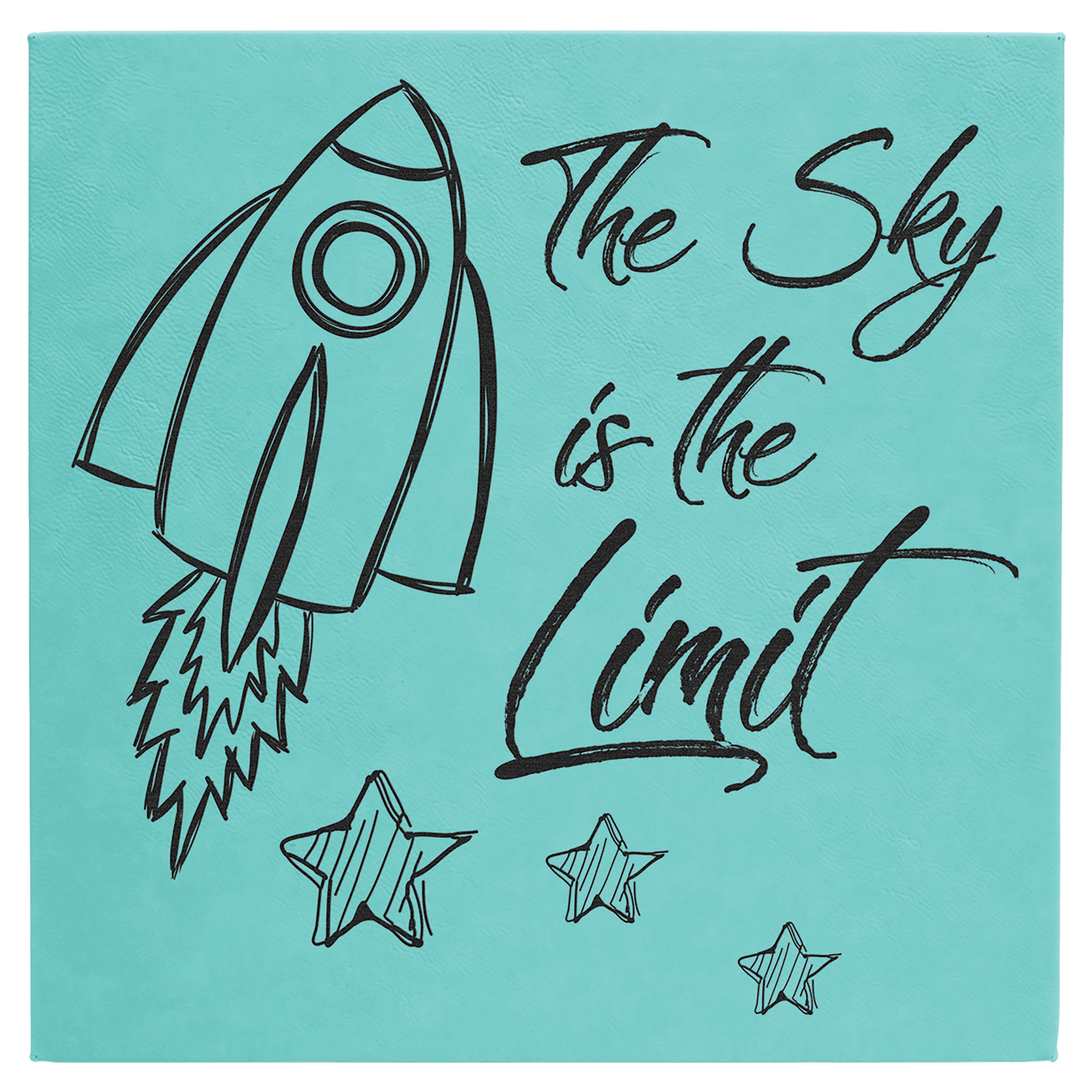 Teal Leatherette Wall Decor/Signage