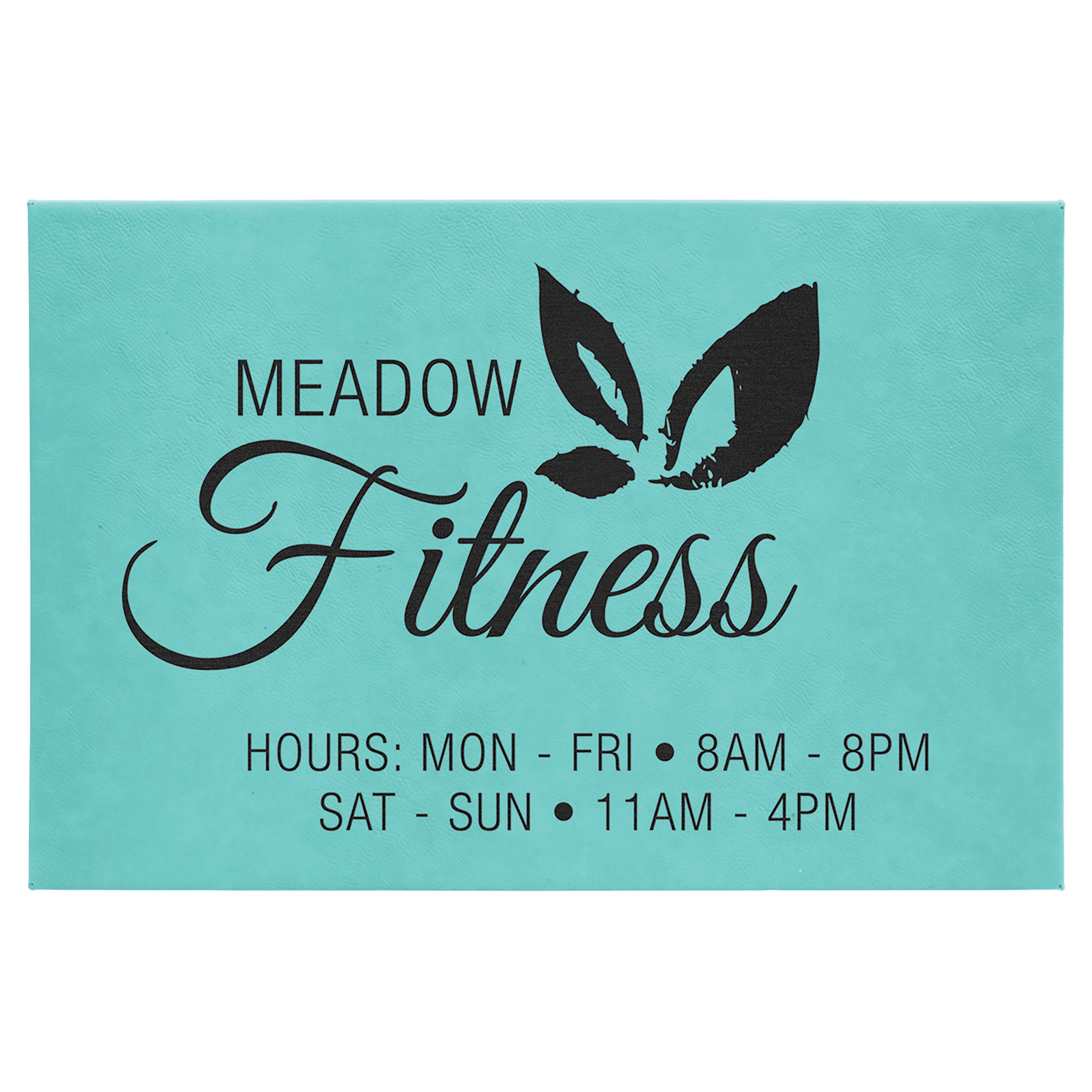 Teal Leatherette Wall Decor/Signage