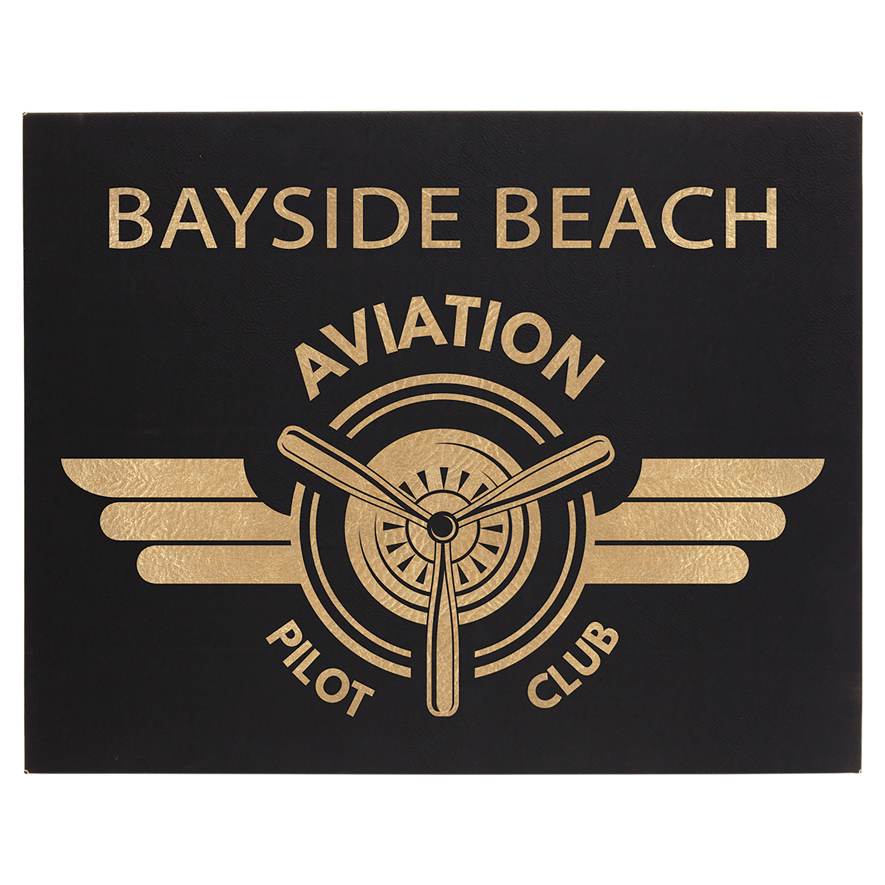 Black/Gold Leatherette Wall Decor/Signage