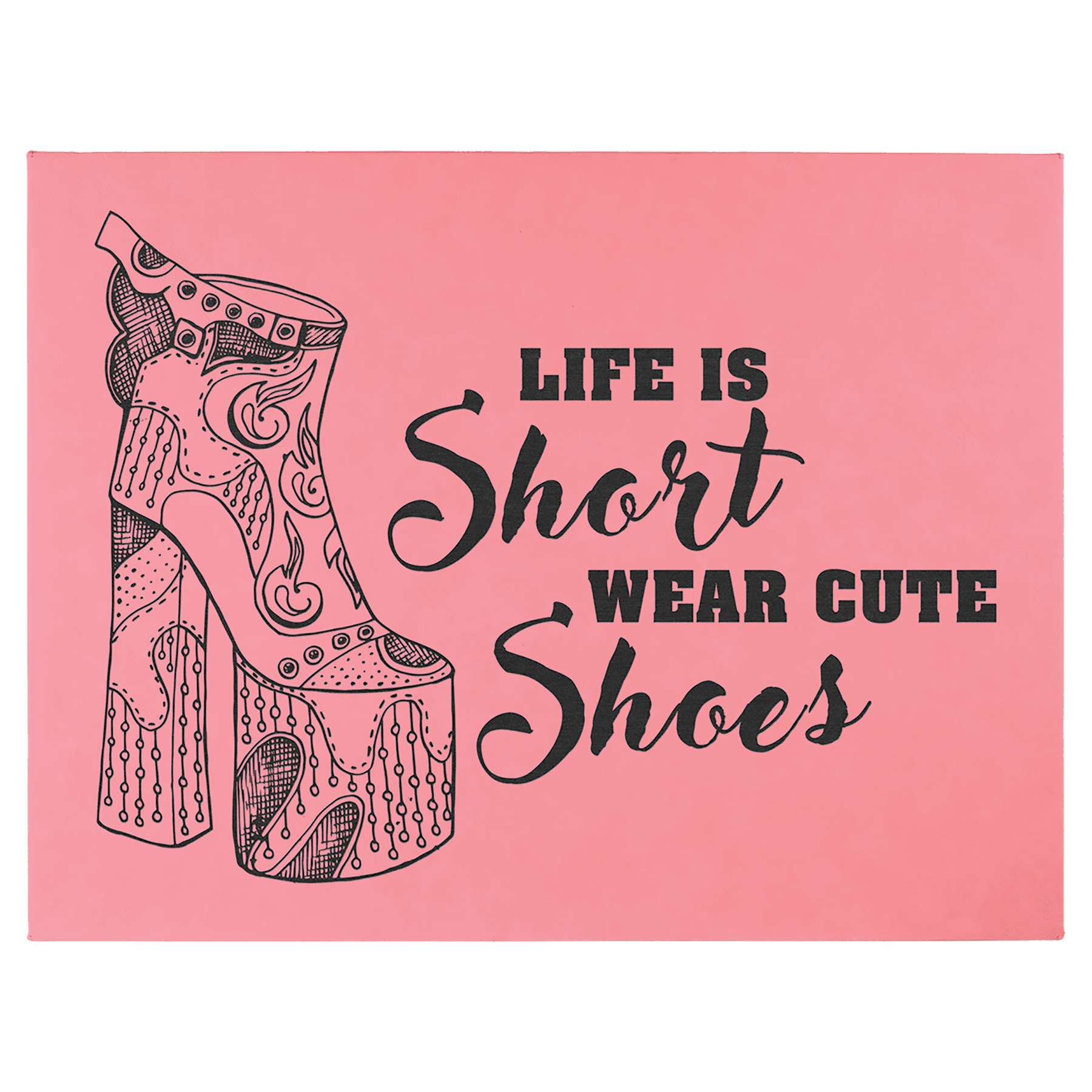 Pink Leatherette Wall Decor/Signage