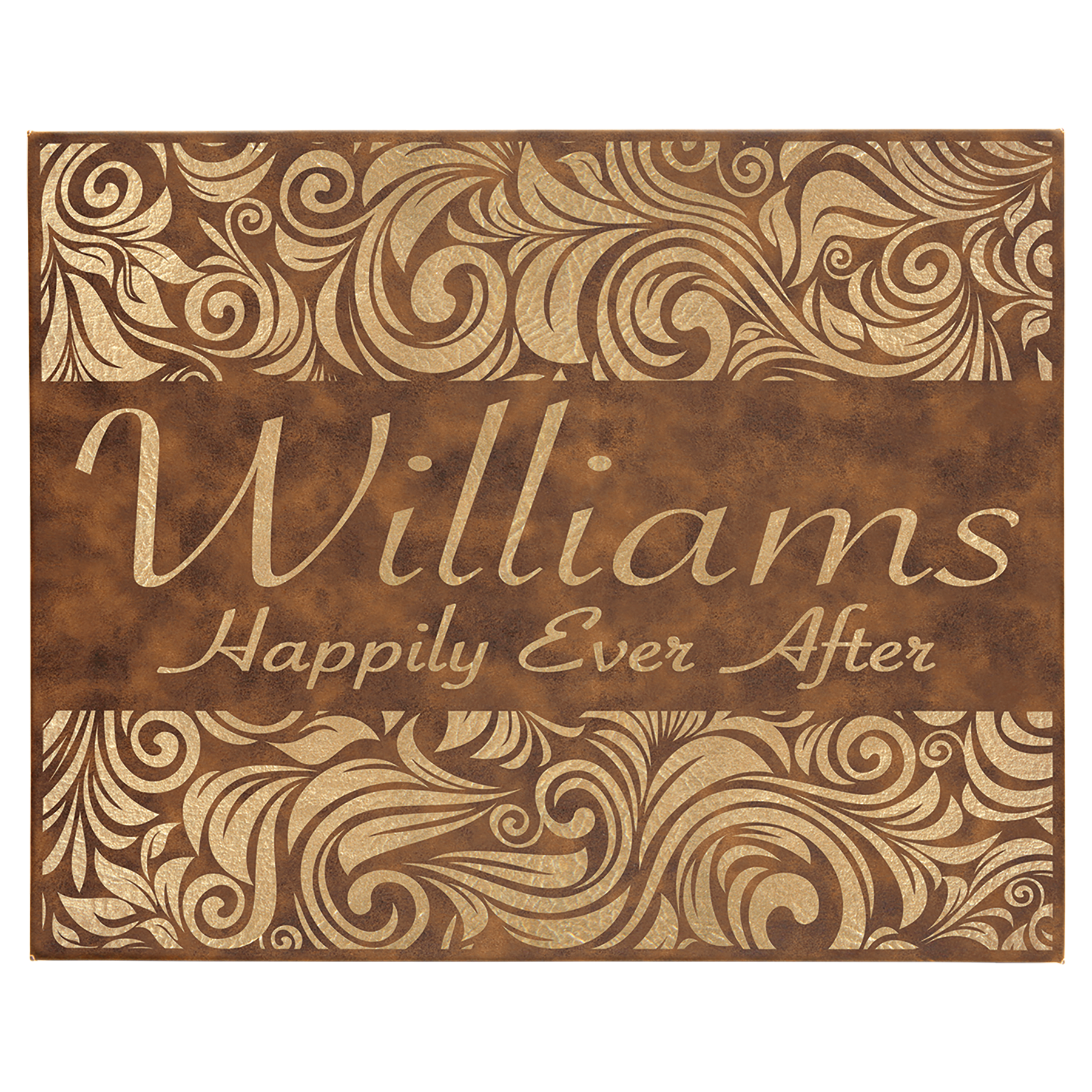 Rustic/Gold Leatherette Wall Decor/Signage