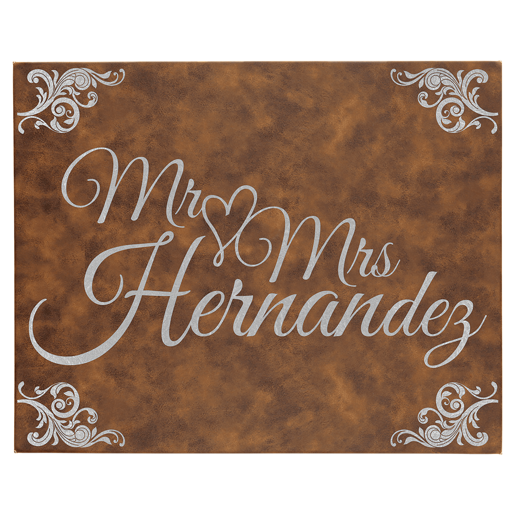 Rustic/Silver Leatherette Wall Decor/Signage