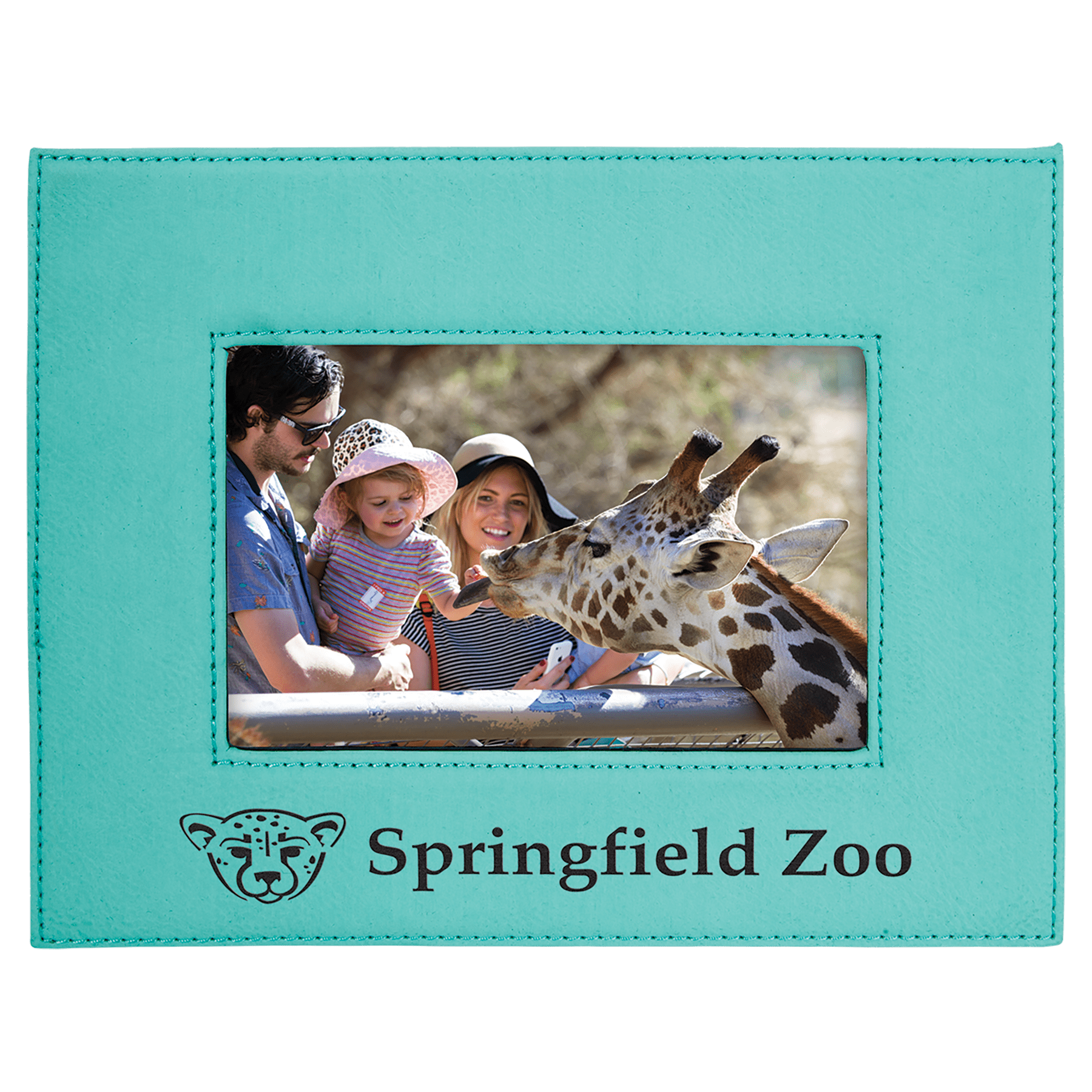 Teal Leatherette Photo Frame