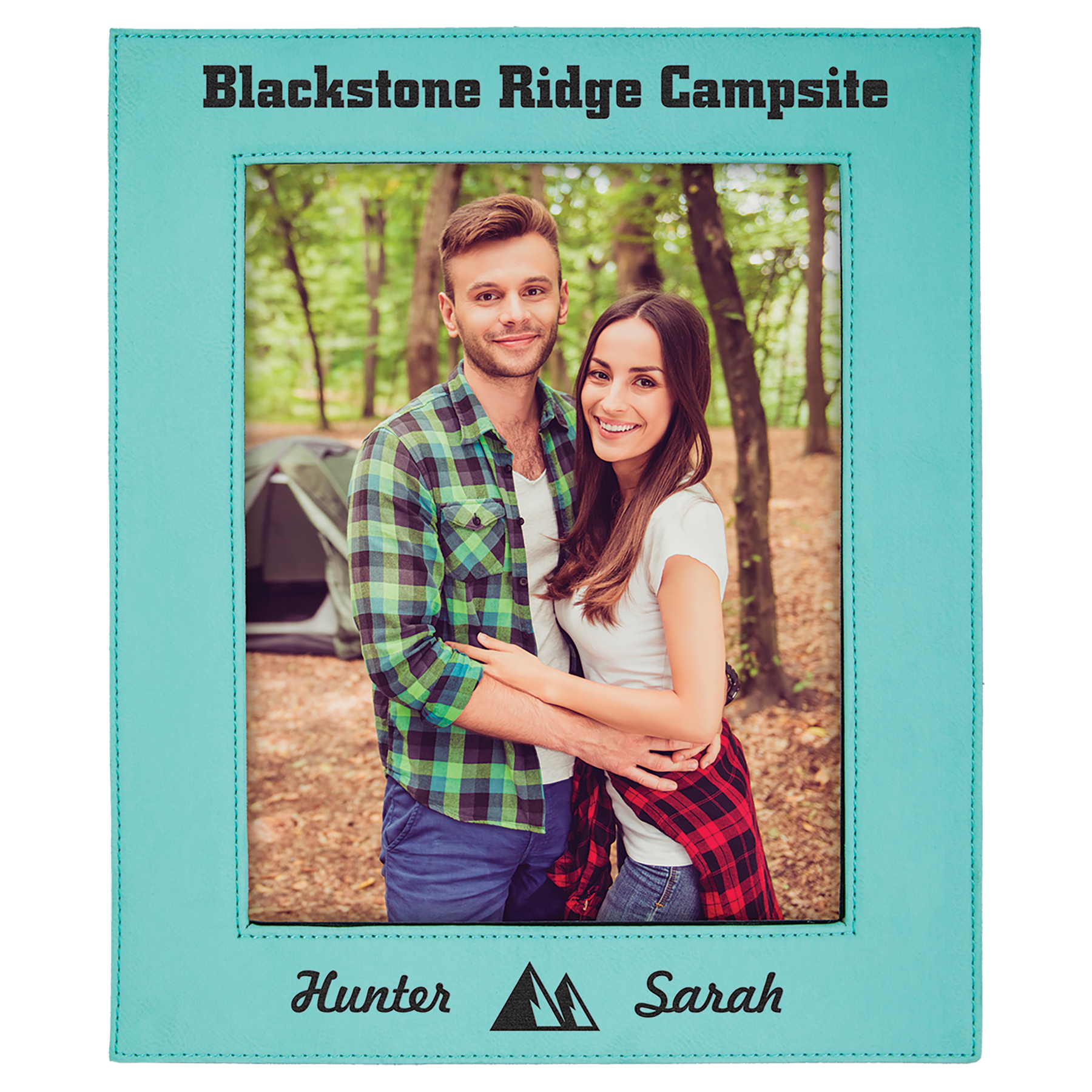 Teal Leatherette Photo Frame