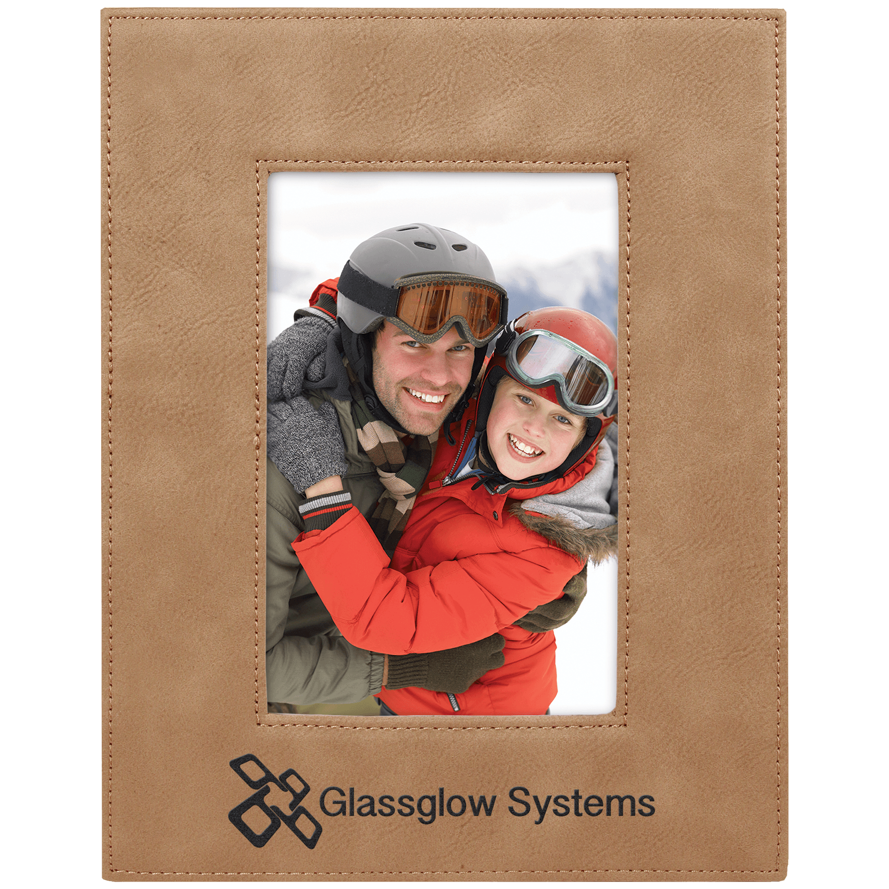 Light Brown Leatherette Photo Frame