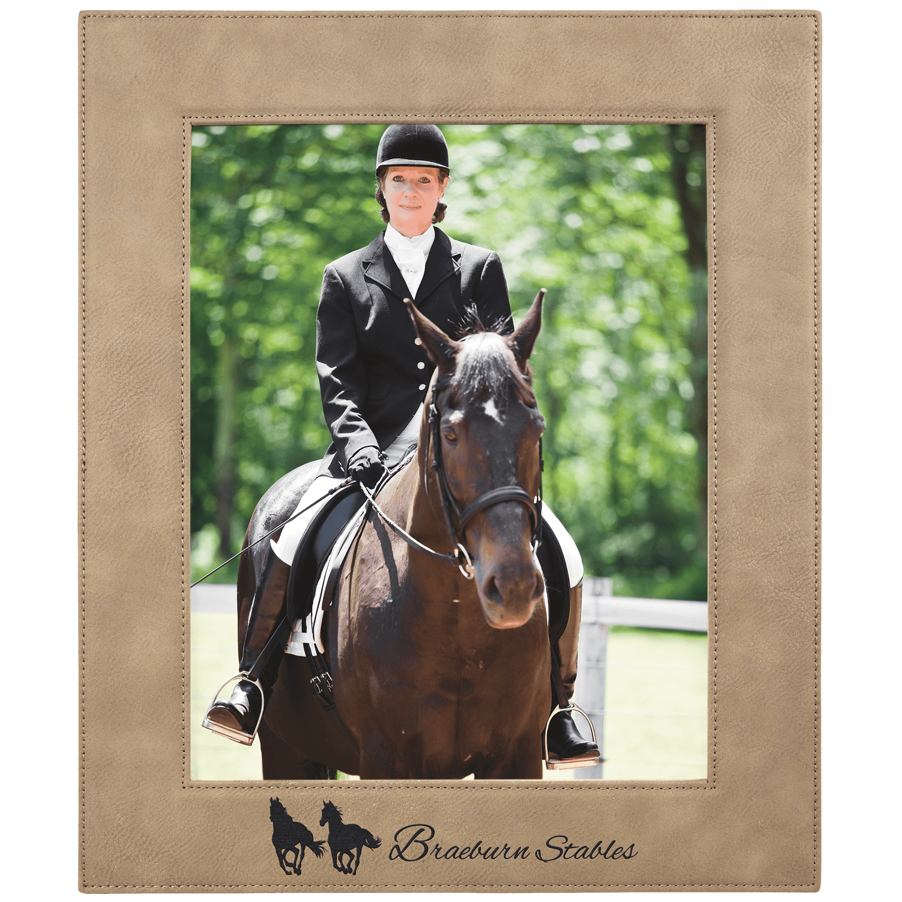 Light Brown Leatherette Photo Frame