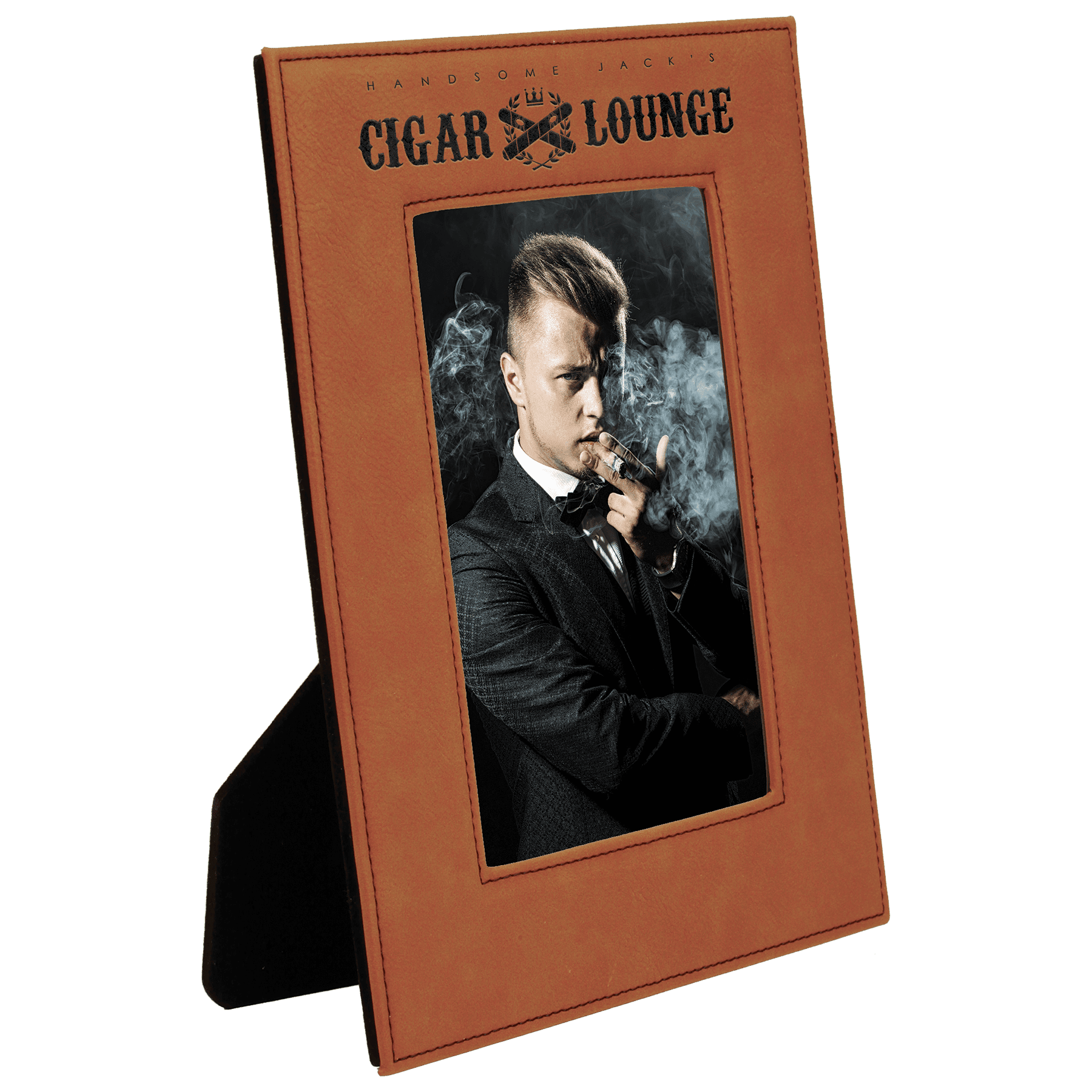 Rawhide Leatherette Photo Frame