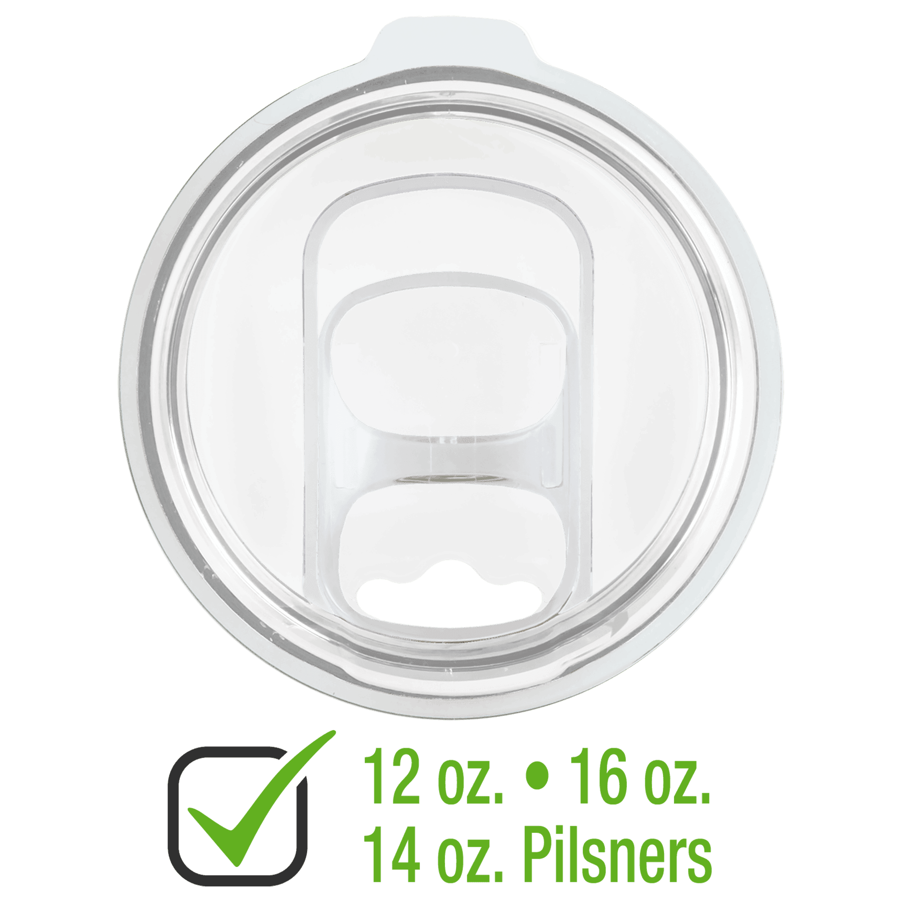 Optional Slider Lid for 14 oz. Pilsners, 12 and 16 oz. Stemless
