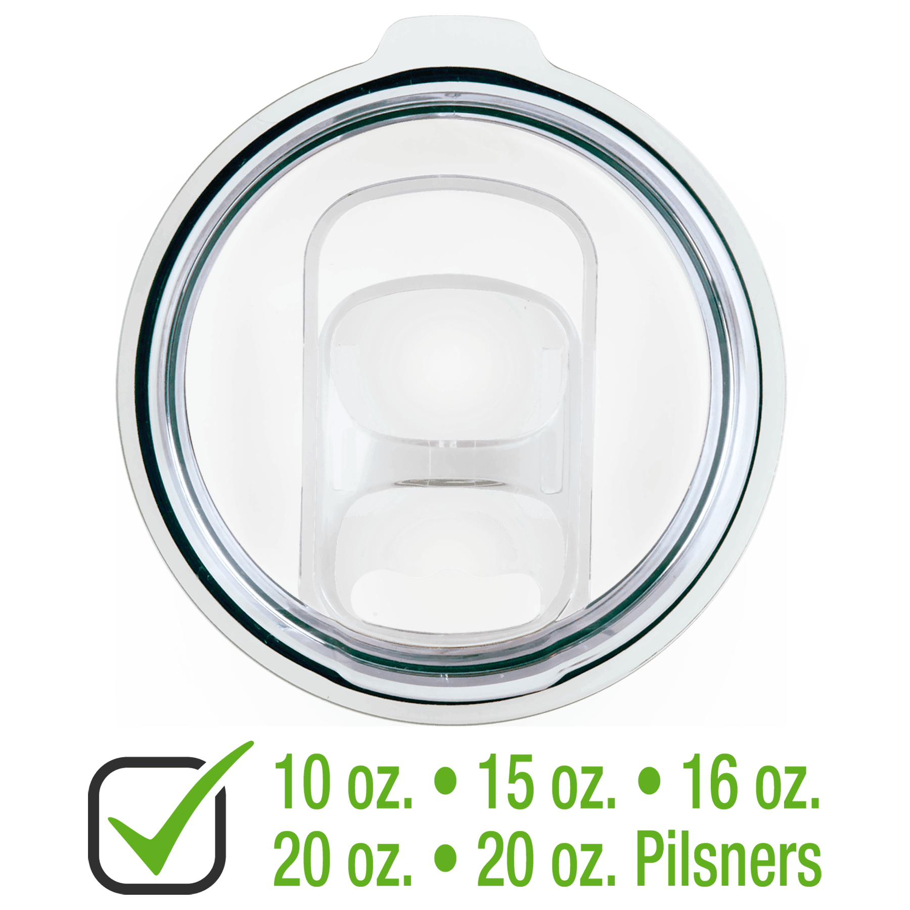 Optional Slider Lid for 10 and 20 oz. Tumblers, 20 oz. Pilsners