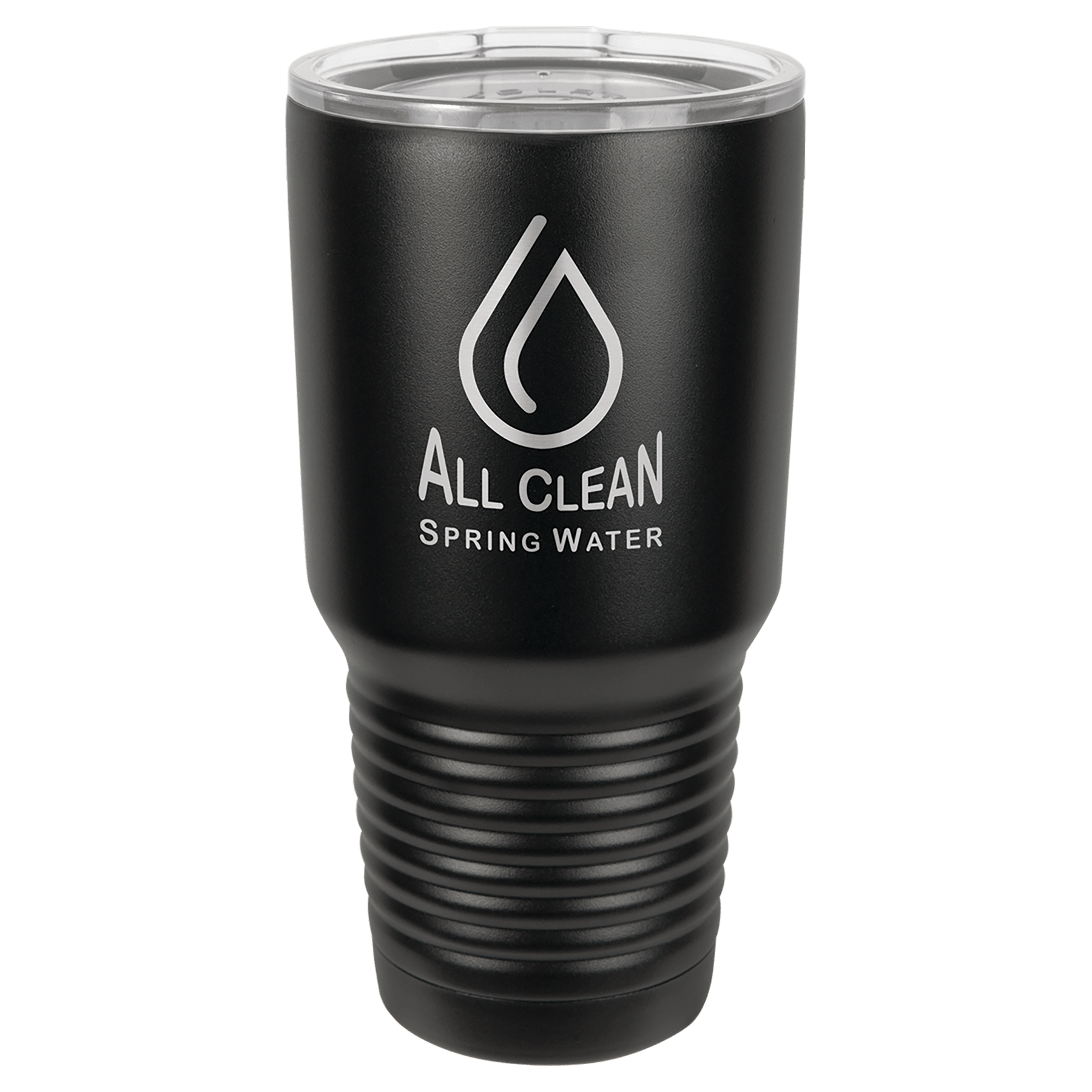 Black 30 oz. Polar Camel Ringneck Tumbler with Clear Lid-No Top Ring
