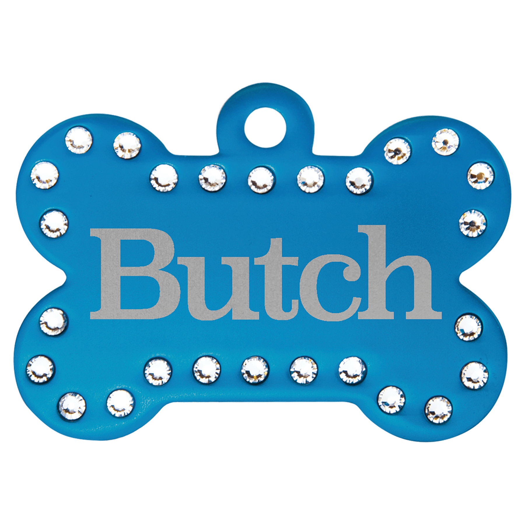 Blue Swarovski Bling Pet Tags