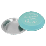 Aluminum Pie Pan with Teal Powder Coated Lid